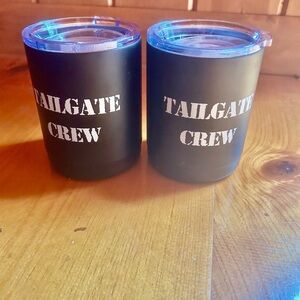 Mona B Black Stainless Steel " Tailgate Crew " Tumbler